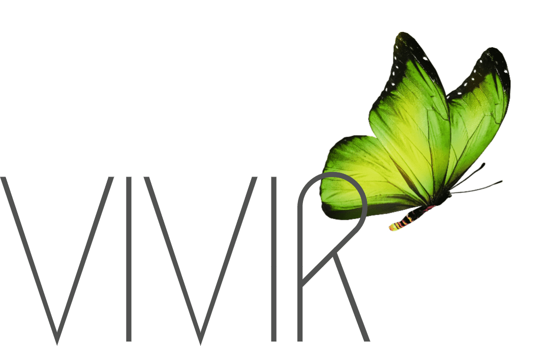 Concepto ‘VIVIR’ con mariposa verde, imagen de marca de Unique Residencial, obra nueva en Zaragoza.